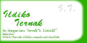 ildiko ternak business card